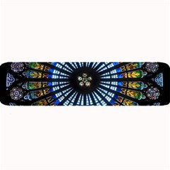 Mandala Floral Wallpaper Rose Window Strasbourg Cathedral France Large Bar Mat by Jancukart