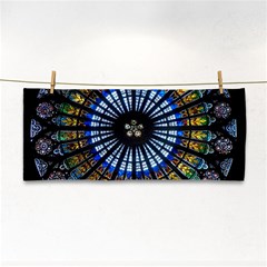 Mandala Floral Wallpaper Rose Window Strasbourg Cathedral France Hand Towel