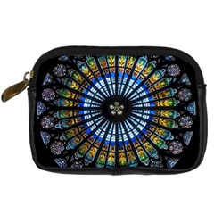 Mandala Floral Wallpaper Rose Window Strasbourg Cathedral France Digital Camera Leather Case