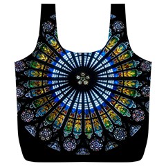 Mandala Floral Wallpaper Rose Window Strasbourg Cathedral France Full Print Recycle Bag (xl)