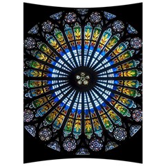 Mandala Floral Wallpaper Rose Window Strasbourg Cathedral France Back Support Cushion by Jancukart