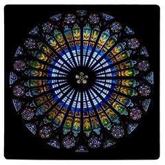 Mandala Floral Wallpaper Rose Window Strasbourg Cathedral France Uv Print Square Tile Coaster  by Jancukart