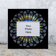 Mandala Floral Wallpaper Rose Window Strasbourg Cathedral France White Box Photo Frame 4  X 6 