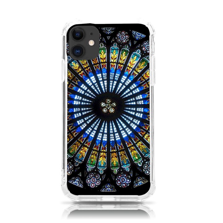 Mandala Floral Wallpaper Rose Window Strasbourg Cathedral France iPhone 11 TPU UV Print Case