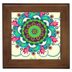 Artistic Pattern Mandala Framed Tile