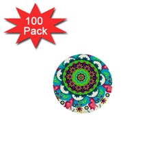 Artistic Pattern Mandala 1  Mini Buttons (100 Pack) 