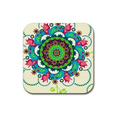 Artistic Pattern Mandala Rubber Coaster (square)