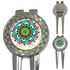 Artistic Pattern Mandala 3-in-1 Golf Divots