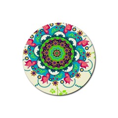 Artistic Pattern Mandala Rubber Coaster (round)