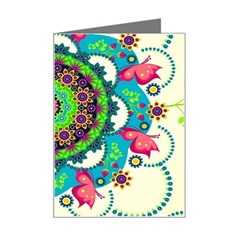 Artistic Pattern Mandala Mini Greeting Card by Jancukart