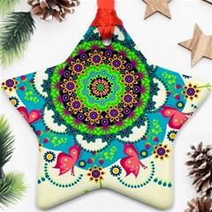 Artistic Pattern Mandala Star Ornament (two Sides)