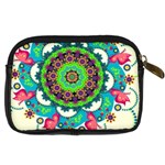 Artistic Pattern Mandala Digital Camera Leather Case Back