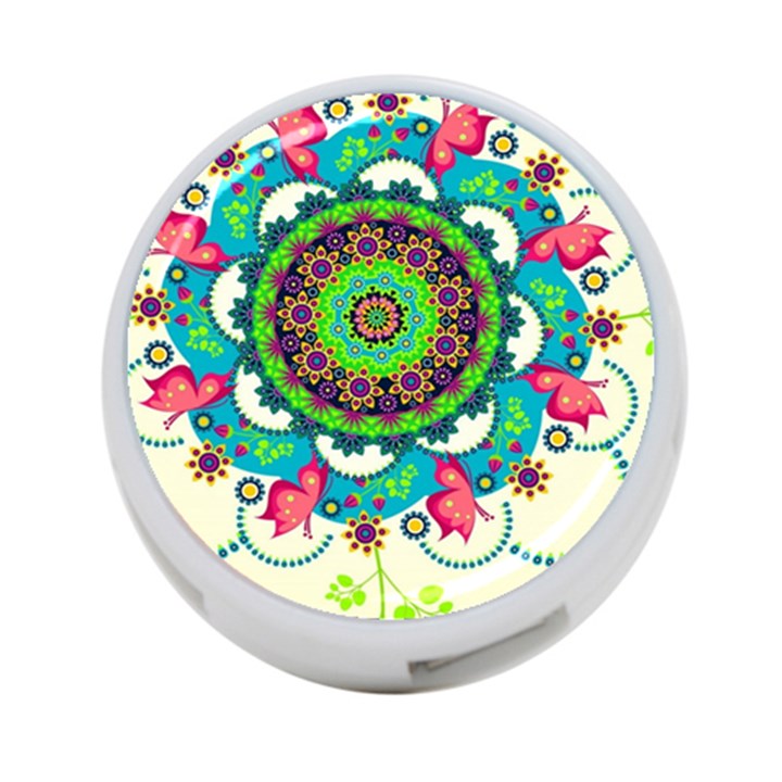 Artistic Pattern Mandala 4-Port USB Hub (Two Sides)