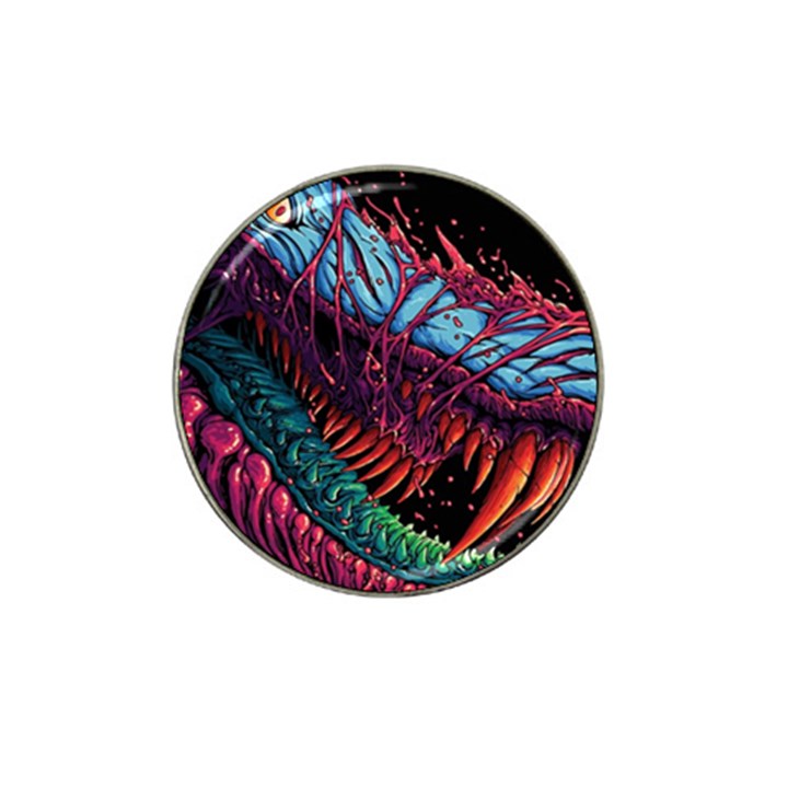 Floral Digital Art Tongue Out Hat Clip Ball Marker (4 pack)