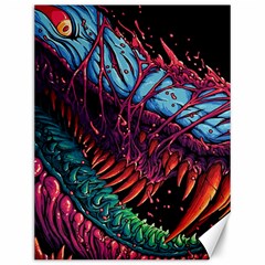 Floral Digital Art Tongue Out Canvas 12  X 16 