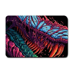 Floral Digital Art Tongue Out Small Doormat