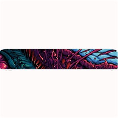 Floral Digital Art Tongue Out Small Bar Mat