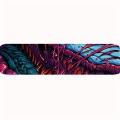 Floral Digital Art Tongue Out Large Bar Mat