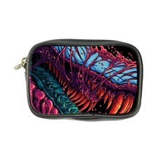 Floral Digital Art Tongue Out Coin Purse