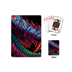 Floral Digital Art Tongue Out Playing Cards Single Design (mini)