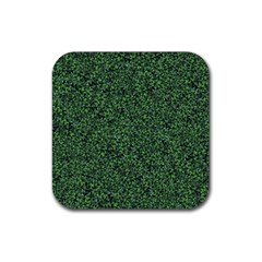 Leafy Elegance Botanical Pattern Rubber Coaster (square) by dflcprintsclothing