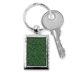 Leafy Elegance Botanical Pattern Key Chain (rectangle) by dflcprintsclothing