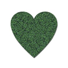 Leafy Elegance Botanical Pattern Heart Magnet by dflcprintsclothing