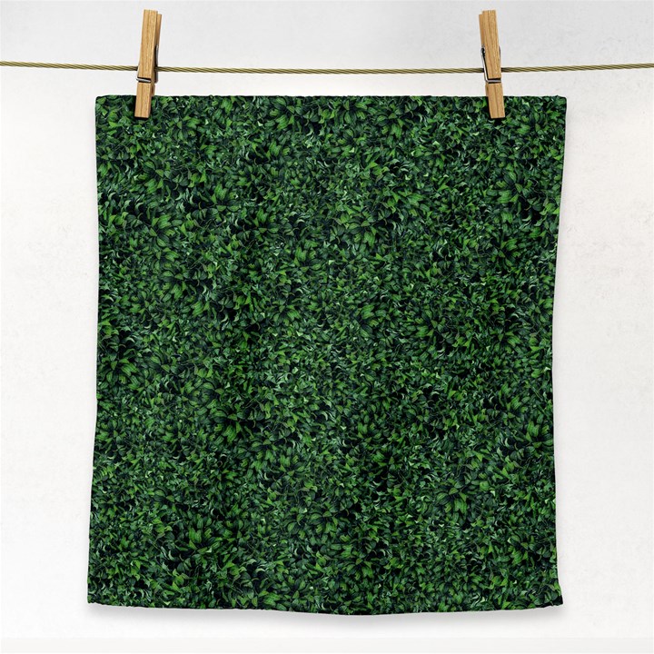 Leafy Elegance Botanical Pattern Face Towel