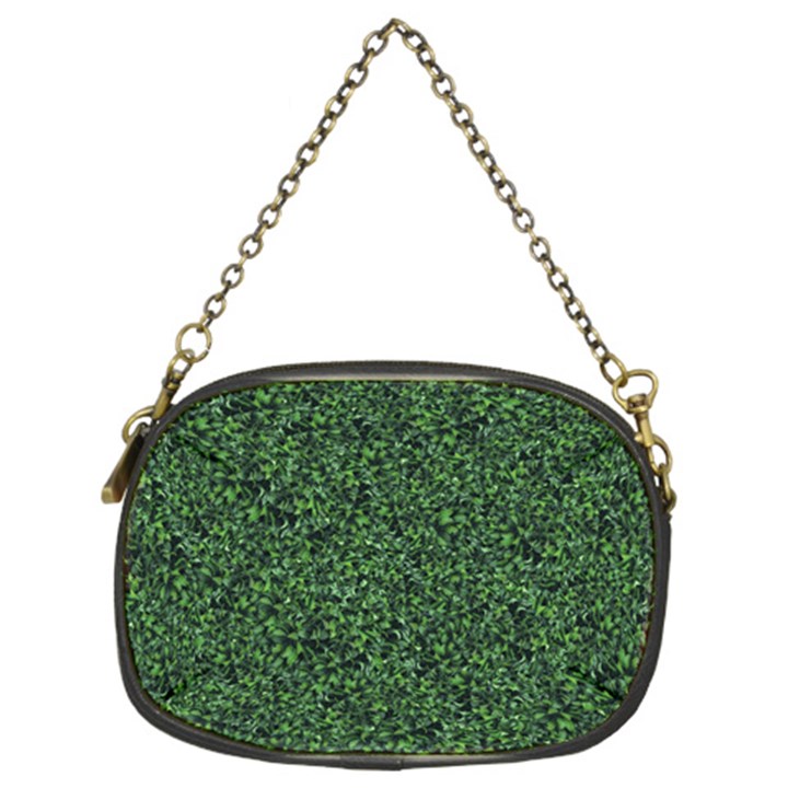 Leafy Elegance Botanical Pattern Chain Purse (Two Sides)