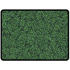 Leafy Elegance Botanical Pattern One Side Fleece Blanket (large)