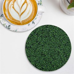 Leafy Elegance Botanical Pattern Uv Print Round Tile Coaster by dflcprintsclothing