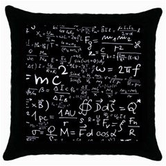 E=mc2 Text Science Albert Einstein Formula Mathematics Physics Throw Pillow Case (black) by Jancukart