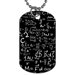 E=mc2 Text Science Albert Einstein Formula Mathematics Physics Dog Tag (one Side) by Jancukart