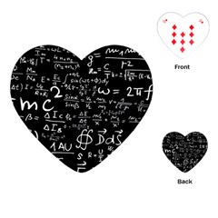 E=mc2 Text Science Albert Einstein Formula Mathematics Physics Playing Cards Single Design (heart)