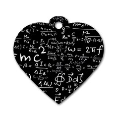 E=mc2 Text Science Albert Einstein Formula Mathematics Physics Dog Tag Heart (one Side)