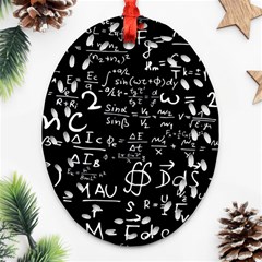 E=mc2 Text Science Albert Einstein Formula Mathematics Physics Ornament (oval Filigree)