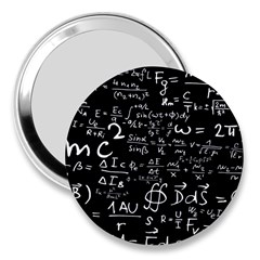 E=mc2 Text Science Albert Einstein Formula Mathematics Physics 3  Handbag Mirrors by Jancukart