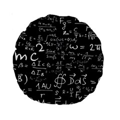 E=mc2 Text Science Albert Einstein Formula Mathematics Physics Standard 15  Premium Round Cushions by Jancukart