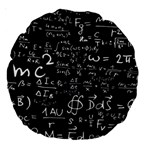 E=mc2 Text Science Albert Einstein Formula Mathematics Physics Large 18  Premium Round Cushions Front