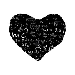 E=mc2 Text Science Albert Einstein Formula Mathematics Physics Standard 16  Premium Heart Shape Cushions by Jancukart