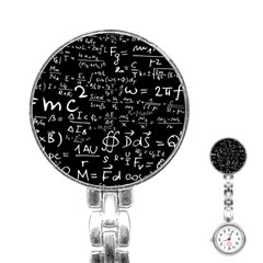 E=mc2 Text Science Albert Einstein Formula Mathematics Physics Stainless Steel Nurses Watch