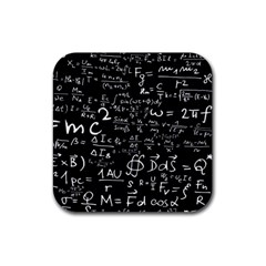 E=mc2 Text Science Albert Einstein Formula Mathematics Physics Rubber Coaster (square) by Jancukart