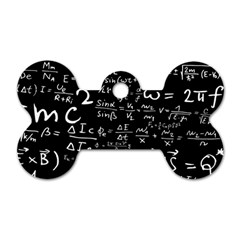 E=mc2 Text Science Albert Einstein Formula Mathematics Physics Dog Tag Bone (one Side)