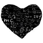 E=mc2 Text Science Albert Einstein Formula Mathematics Physics Large 19  Premium Flano Heart Shape Cushions Front