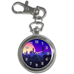 The Sun Night Music The City Background 80s 80 s Synth Key Chain Watches