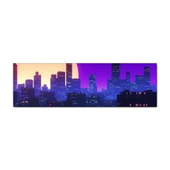 The Sun Night Music The City Background 80s 80 s Synth Sticker Bumper (100 Pack) by Jancukart