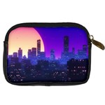 The Sun Night Music The City Background 80s 80 s Synth Digital Camera Leather Case Back