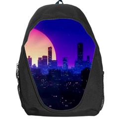 The Sun Night Music The City Background 80s 80 s Synth Backpack Bag