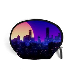 The Sun Night Music The City Background 80s 80 s Synth Accessory Pouch (small)