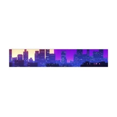 The Sun Night Music The City Background 80s 80 s Synth Premium Plush Fleece Scarf (mini)